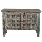 Antique Old Door Solid Wood Sideboard Whitewash